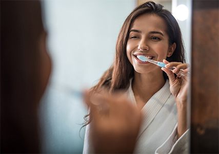 Brushing teeth