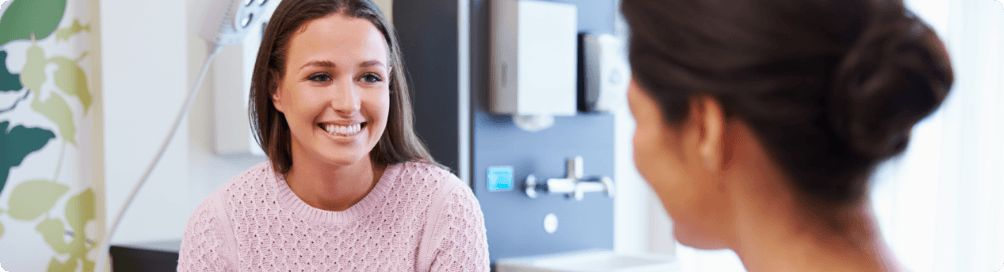 Smiling dental patient
