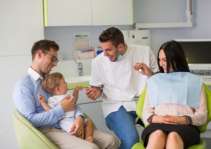 family at dentist