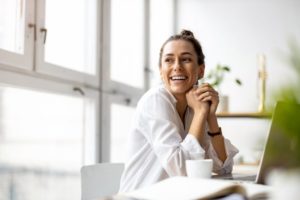 a smiling woman