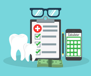 Dental insurance form on a table